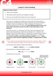 Open lesson 9: Ionic bonding worksheet - Lesson 1