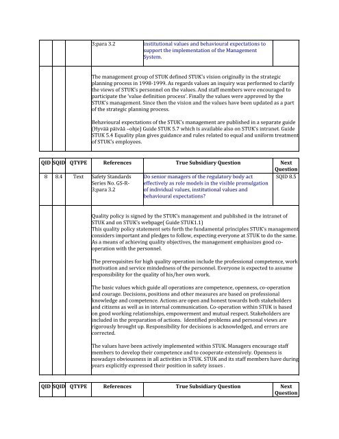 Core Questions (GSR Part 1 and GS-R-3) Primary Module ... - STUK