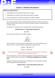 Open lesson 1: Density and pressure worksheet