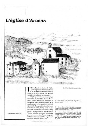 L'église d'Arcens - Les Cahiers du Mézenc