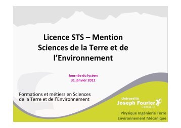 Sciences de la Terre et de l'Environnement - DLST