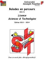 Le Â«Livret des balades - DLST - UniversitÃ© Joseph Fourier