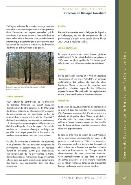 Centre de Recherche sur la Nature, la ForÃªt et le Bois - Portail ...