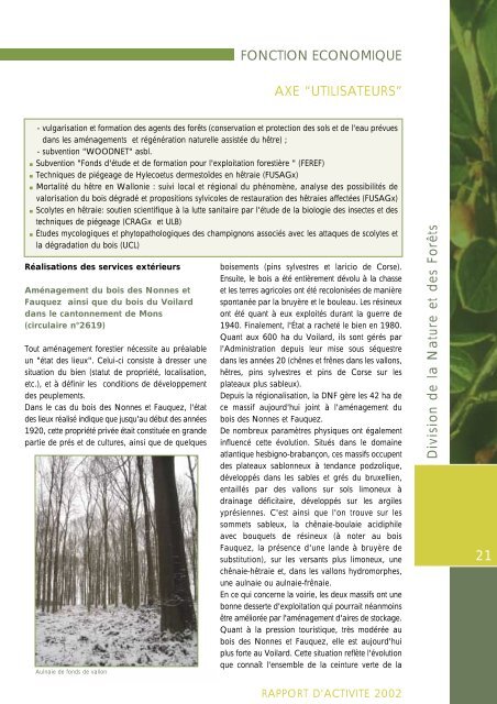 (DNF) - rapport d'activitÃ© 2002 - Portail environnement de Wallonie