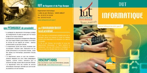 DUT Informatique - Université de Pau et des Pays de l'Adour