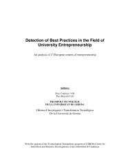 Detection of Best Practices in the Field of University Entrepreneurship