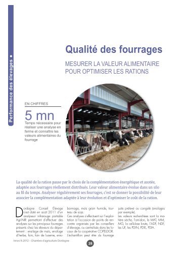 QualitÃ© des fourrages - Chambre d'Agriculture de la Dordogne