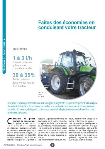 Faites des Ã©conomies en conduisant votre tracteur - Chambre d ...