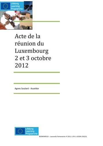 Acte de la rÃ©union du Luxembourg