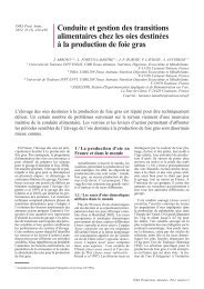 Conduite et gestion des transitions alimentaires chez les oies ...