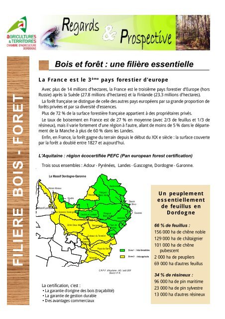 forÃªt - Chambre d'Agriculture de la Dordogne