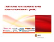 Institut des nutraceutiques et des aliments fonctionnels (INAF)