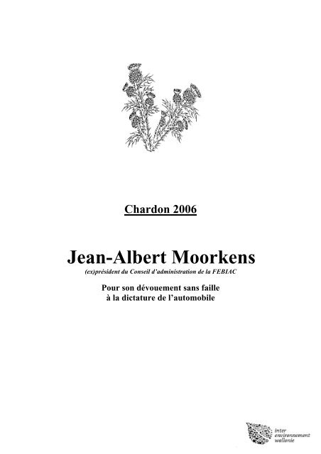 LaurÃ©at Â» du Chardon, Jean-Albert Moorkens