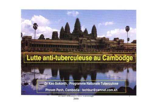 Lutte anti-tuberculeuse au Cambodge - IFMT