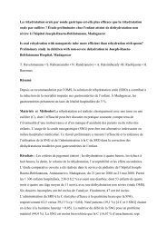 La rÃ©hydratation orale par sonde gastrique est-elle plus efficace que ...