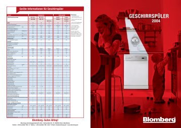 GESCHIRRSPÜLER - bei Blomberg.