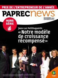 Â« Notre modÃ¨le de croissance rÃ©compensÃ© Â» - Groupe Paprec