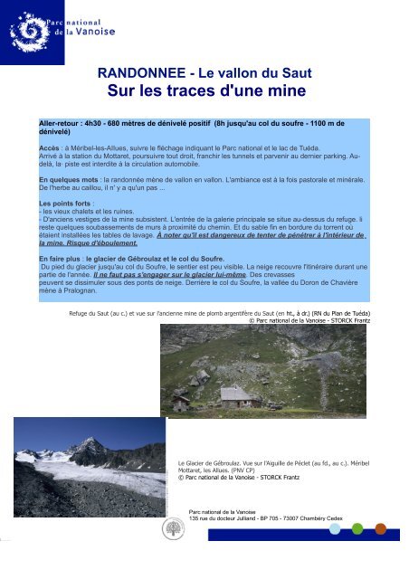 Sur les traces d'une mine - Parc national de la Vanoise