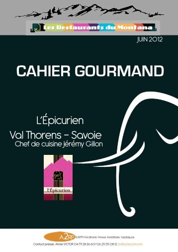 Recettes - restaurant l'epicurien val thorens