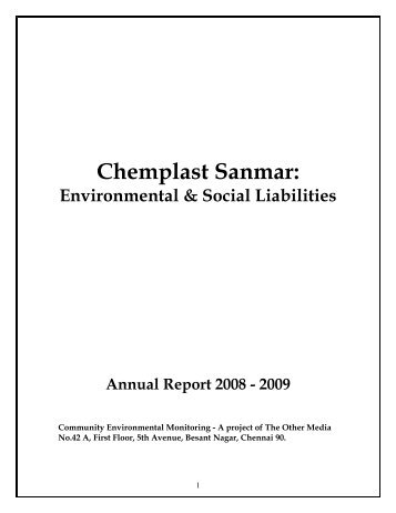 Chemplast Sanmar: - SIPCOT Area Community Environmental ...