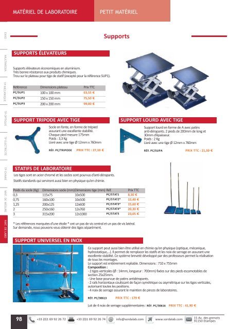 Catalogue CollÃ¨ge Physique 2013-2014 - sordalab