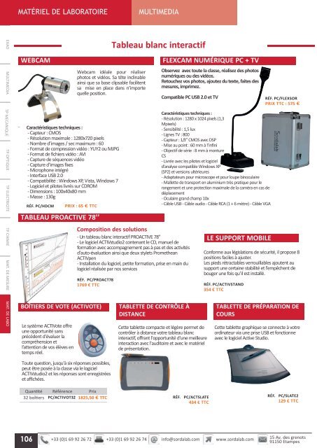 Catalogue CollÃ¨ge Physique 2013-2014 - sordalab