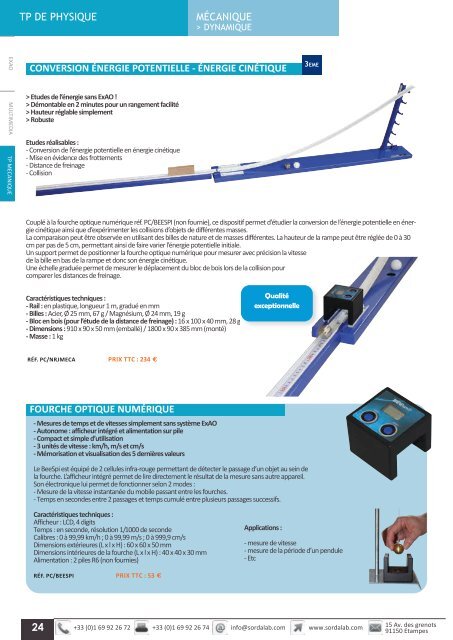 Catalogue CollÃ¨ge Physique 2013-2014 - sordalab