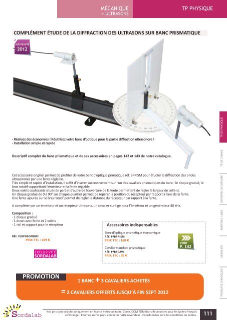 Catalogue PHYSIQUE 2012 - sordalab