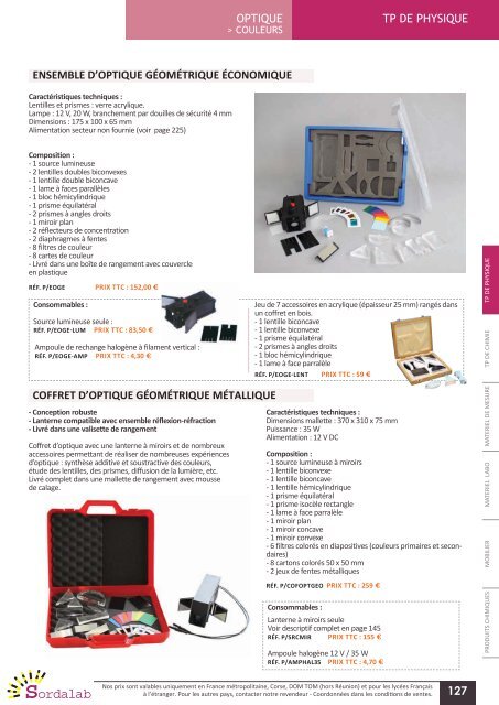 Catalogue PHYSIQUE 2012 - sordalab