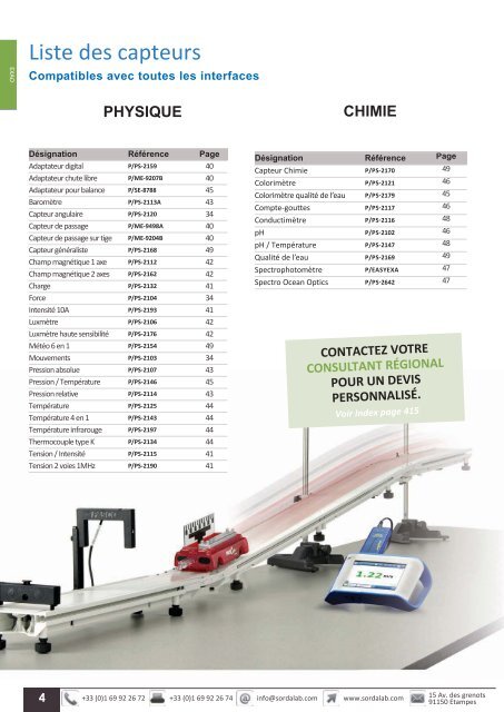 Catalogue PHYSIQUE 2012 - sordalab