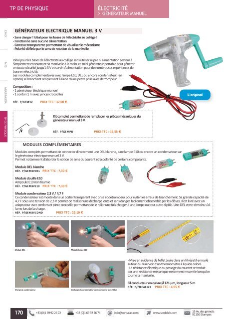 Catalogue PHYSIQUE 2012 - sordalab