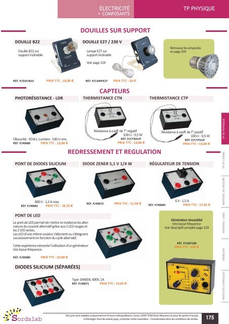 Catalogue PHYSIQUE 2012 - sordalab