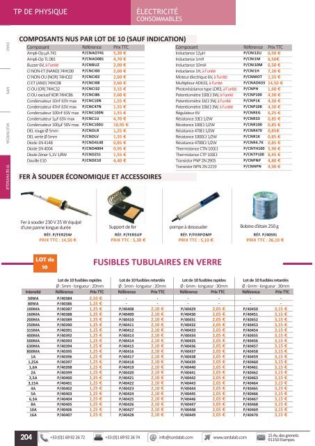 Catalogue PHYSIQUE 2012 - sordalab