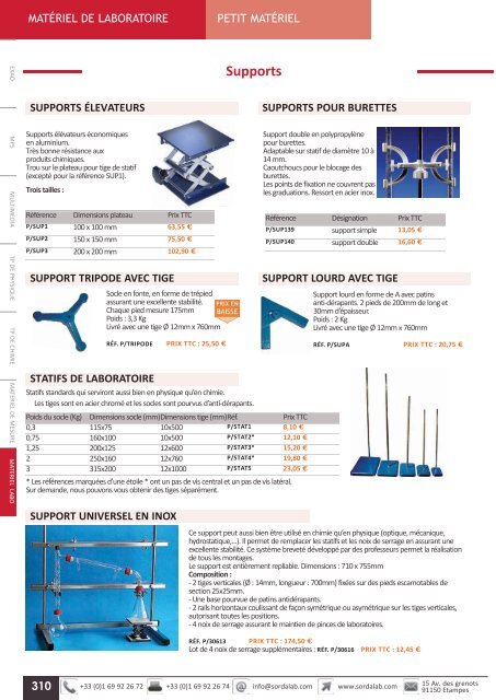 Catalogue PHYSIQUE 2012 - sordalab