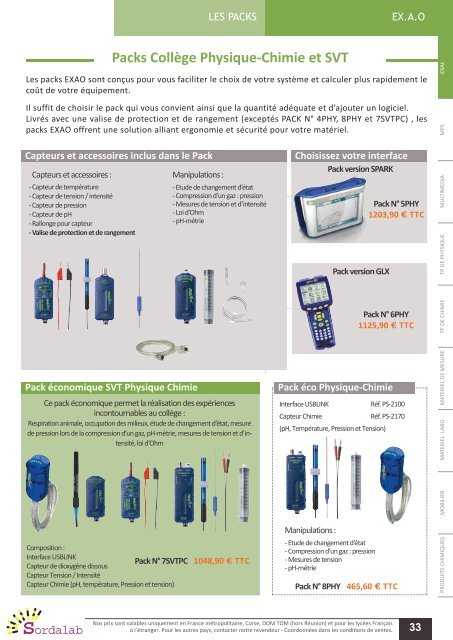 Catalogue PHYSIQUE 2012 - sordalab