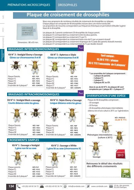 Catalogue LycÃ©e SVT 2013-2014 - sordalab