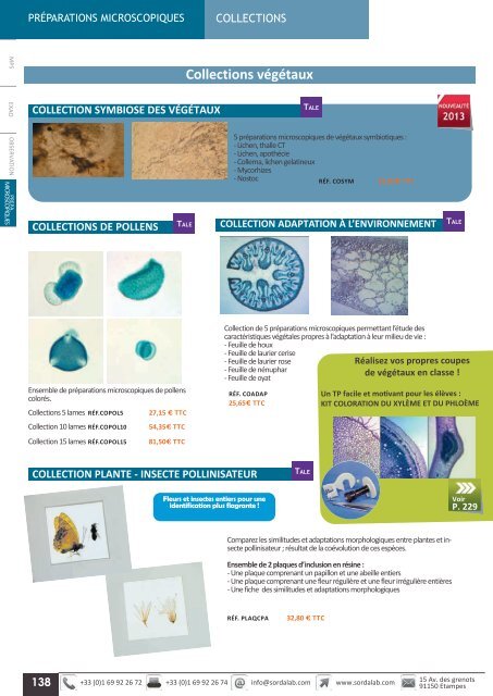 Catalogue LycÃ©e SVT 2013-2014 - sordalab