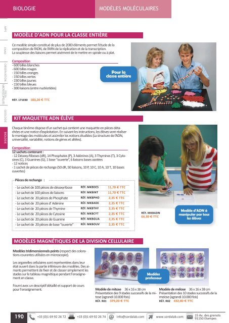 Catalogue LycÃ©e SVT 2013-2014 - sordalab