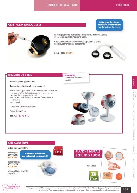 Catalogue LycÃ©e SVT 2013-2014 - sordalab