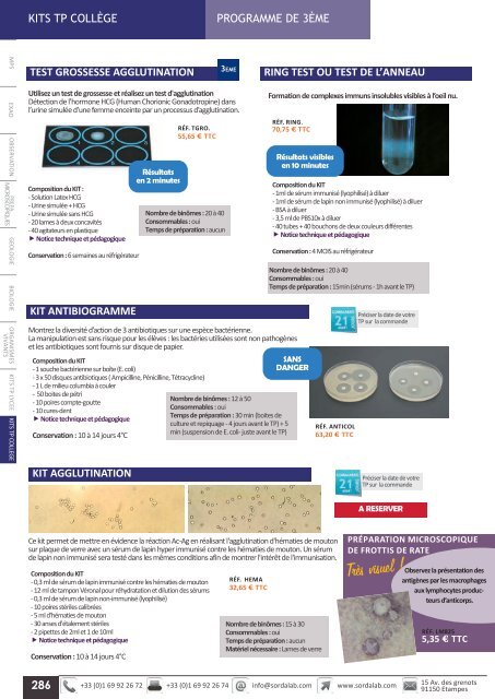 Catalogue LycÃ©e SVT 2013-2014 - sordalab