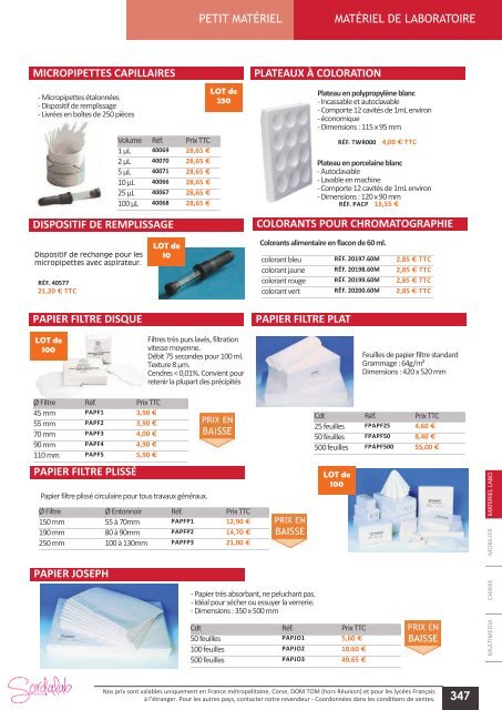 Catalogue LycÃ©e SVT 2013-2014 - sordalab