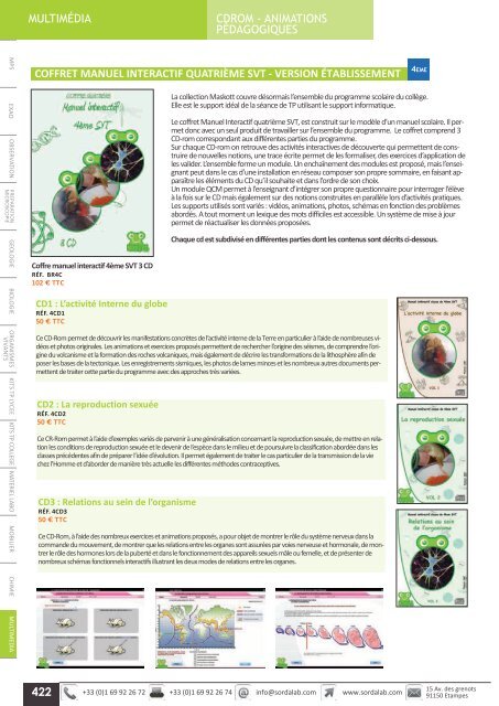 Catalogue LycÃ©e SVT 2013-2014 - sordalab