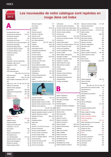 Catalogue LycÃ©e SVT 2013-2014 - sordalab