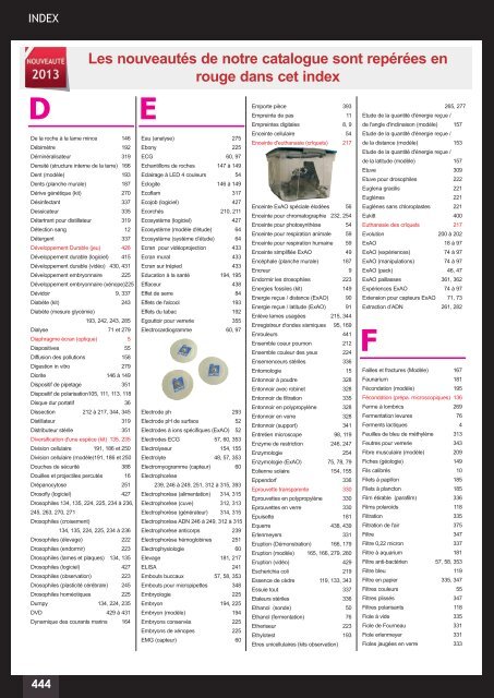 Catalogue LycÃ©e SVT 2013-2014 - sordalab