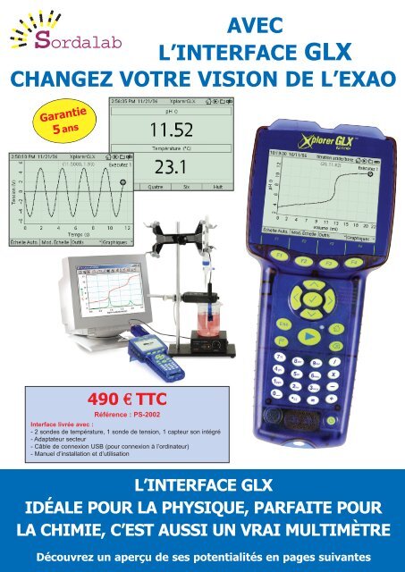 utiliser l interface glx en physique - sordalab