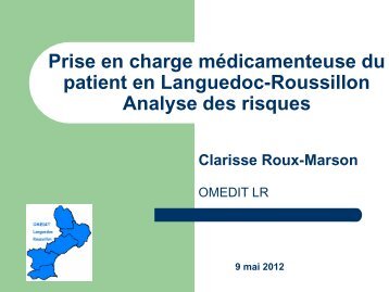 Prise en charge mÃ©dicamenteuse du patient en Languedoc - ARS ...