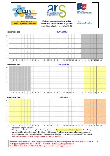 Fiche d'auto-surveillance des infections respiratoires et gastro - ARS ...