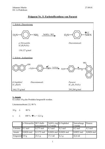 Pararot - Chemiestudent.de