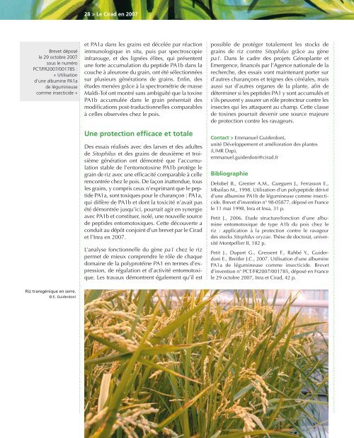 Le Cirad en 2007