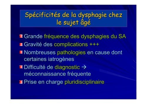 Prévention des complications de la dysphagie du ... - CClin Sud-Est